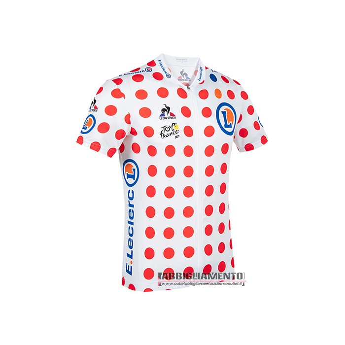 Abbigliamento Tour de France 2021 Manica Corta e Pantaloncino Con Bretelle Rosso Bianco - Clicca l'immagine per chiudere